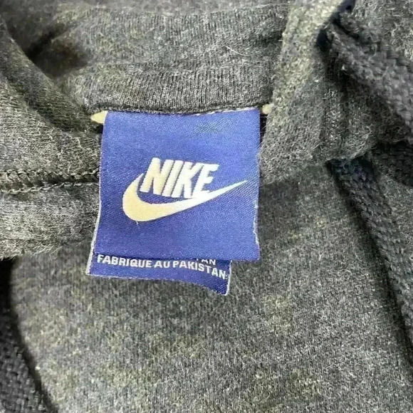 Nike Hoodie Sweatshirt Men's M Y2K Blue Label Heather Navy Blue Pullover - Picture 8 of 13
